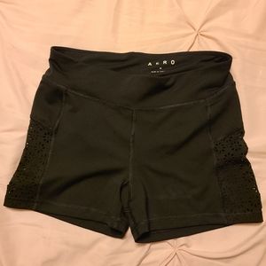 Spandex shorts with cutouts